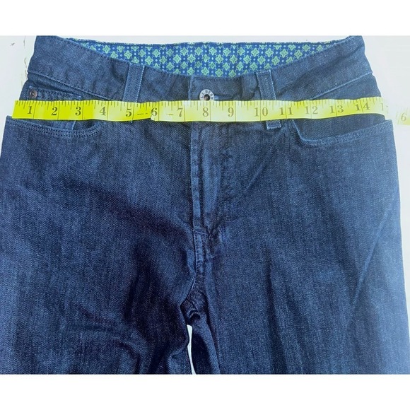 NWOT Women’s Size 4 Reg LL Bean Wide Leg Dark Wash Denim Jeans - Picture 5 of 8